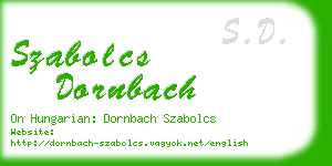 szabolcs dornbach business card